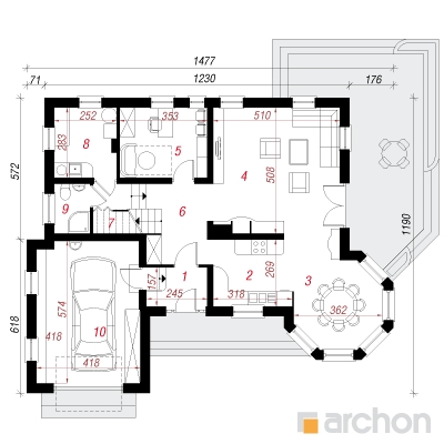  Maja palmliiliates 3 1. korruse plaan