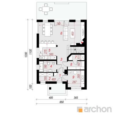  Villa Julia 2 1. korruse plaan