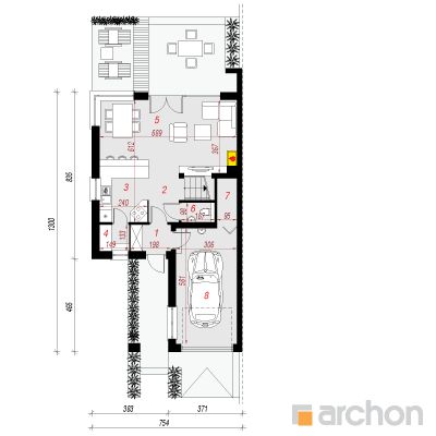  Villa Julia (B) 1. korruse plaan