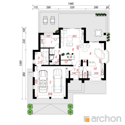  Maja kalanhoedes 2 1. korruse plaan