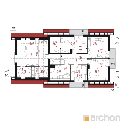  Maja kallades 2 (G2P) 2. korruse plaan