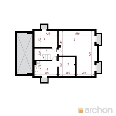  Maja kallades (P) 0. korruse plaan