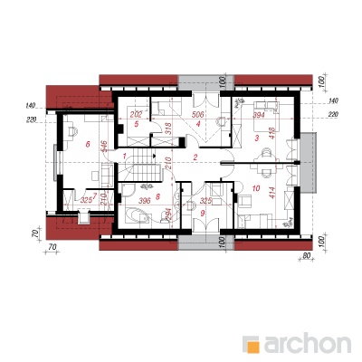  Maja kallades 2 2. korruse plaan