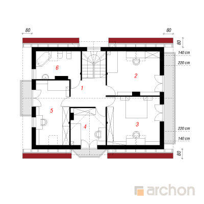  Maja lodjapuudes 2. korruse plaan