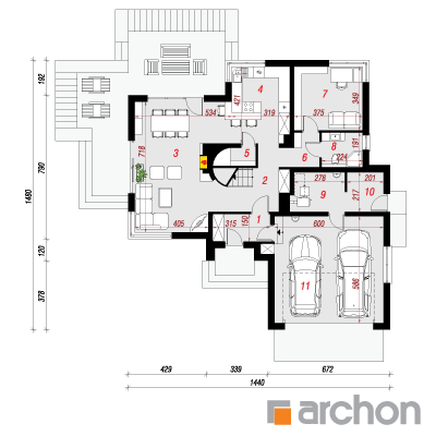  Maja kameeliates (G2N) 1. korruse plaan