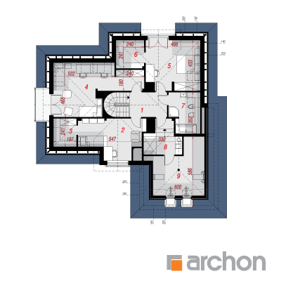  Maja kameeliates (G2N) 2. korruse plaan