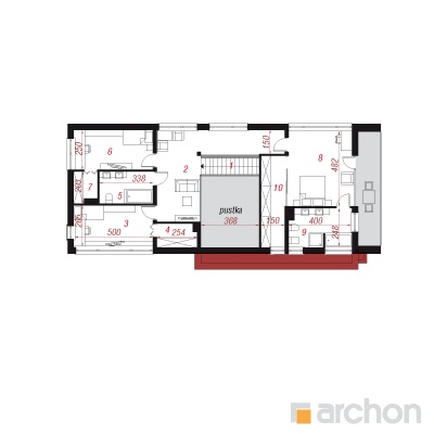  Maja läätspuudes 2. korruse plaan