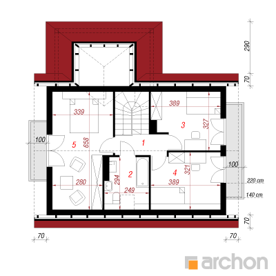  Maja kastanites 2 2. korruse plaan