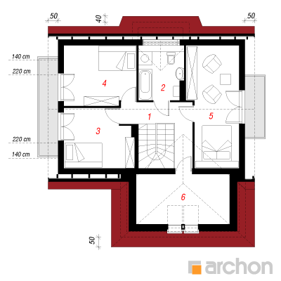  Maja kastanites 2. korruse plaan