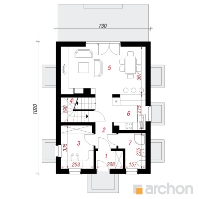  Maja kastanites 2 (P) 1. korruse plaan