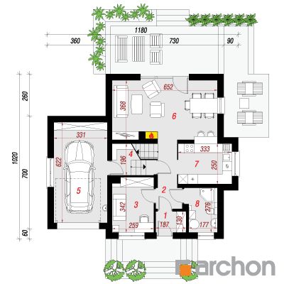  Maja kastanites 3 (N) 1. korruse plaan