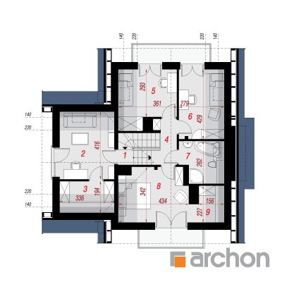  Maja kastanites (PN) 2. korruse plaan