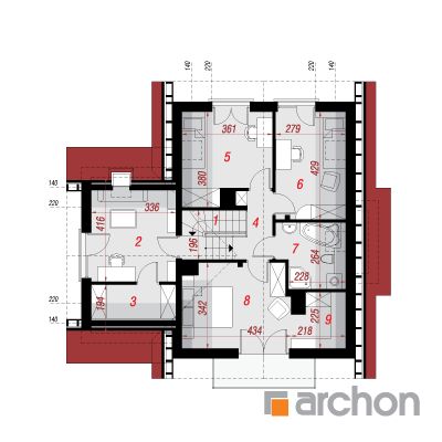  Maja kastanites 3 2. korruse plaan