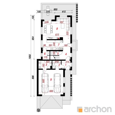  Maja kohvipuudes 1. korruse plaan
