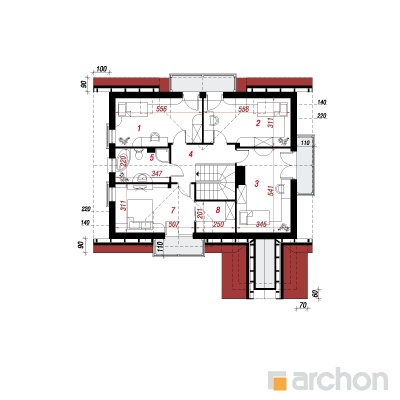  Maja kiivides 2. korruse plaan