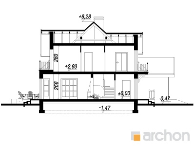 Maja kiivides lõige