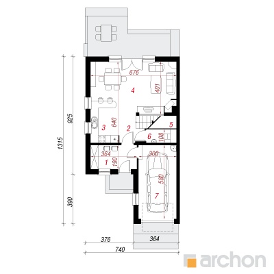  Maja elulõngades 5 (B) 1. korruse plaan