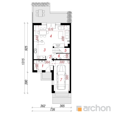  Maja elulõngades 5 (S) 1. korruse plaan