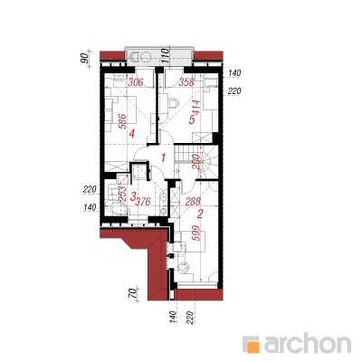  Maja elulõngades 5 (S) 2. korruse plaan