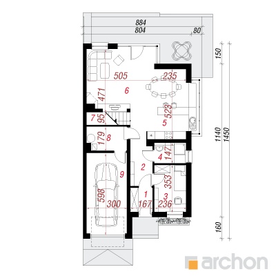  Maja elulõngades 7 (B) 1. korruse plaan