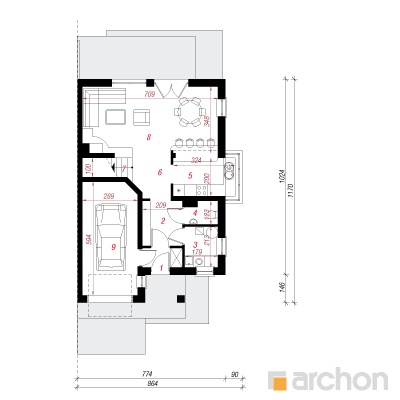  Maja elulõngades 8 (B) 1. korruse plaan