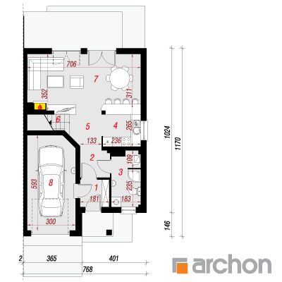  Maja elulõngades 9 (AB) 1. korruse plaan