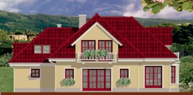 Maja vahtrates vaade