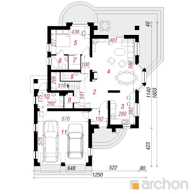  Maja kookostes 1. korruse plaan