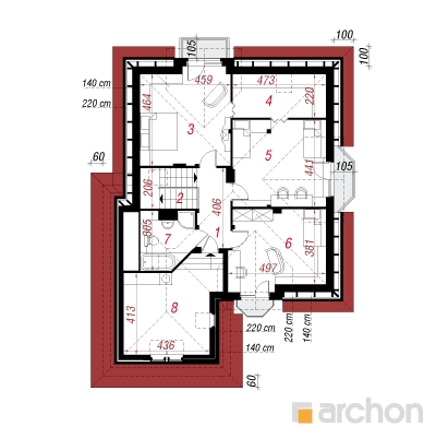  Maja kookostes 2. korruse plaan