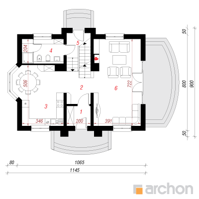  Maja koriandrites (P) 1. korruse plaan