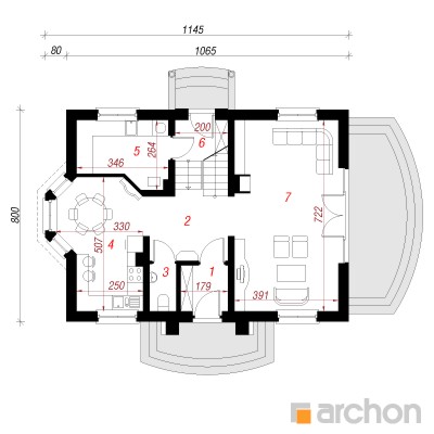  Maja koriandrites 1. korruse plaan