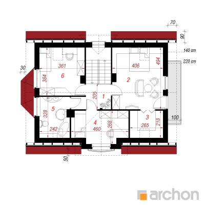  Maja koriandrites 2. korruse plaan