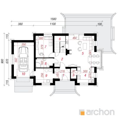  Maja ristikheinas 2 (G) 1. korruse plaan