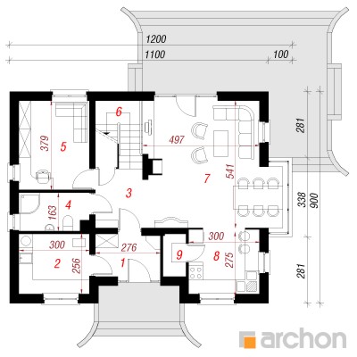  Maja ristikheinas 2 1. korruse plaan