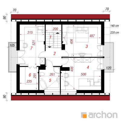  Maja ristikheinas 2 2. korruse plaan