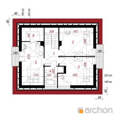  Maja ristikheinas 3 2. korruse plaan