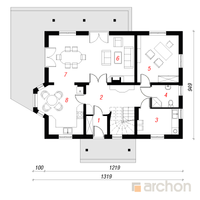  Maja maikellukestes 1. korruse plaan