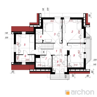  Maja mägimändides 2 2. korruse plaan