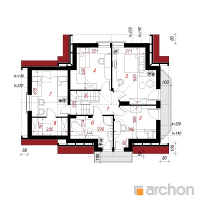  Maja mägimändides 2. korruse plaan