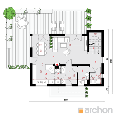  Maja krootonites 1. korruse plaan