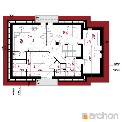  Maja veigelates 2. korruse plaan