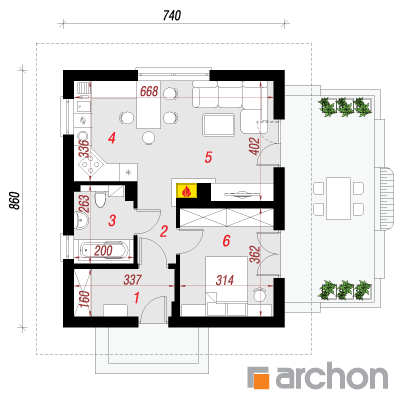  Maja mõõlades 1. korruse plaan