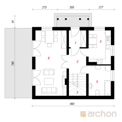  Maja aasal 1. korruse plaan