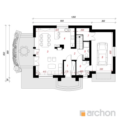  Maja lantaanides 1. korruse plaan