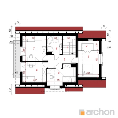  Maja lantaanides 2. korruse plaan