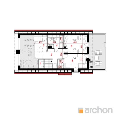  Maja loorberipuulistes 2. korruse plaan