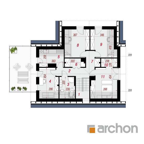  Maja lõhiskellukates 2. korruse plaan