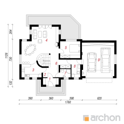  Maja lavendlites-G2 1. korruse plaan