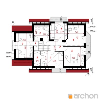  Maja levkoides 2 2. korruse plaan