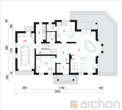  Maja levkoides 1. korruse plaan